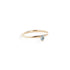 Three Claw Mini Aquamarine Ring in Yellow Gold